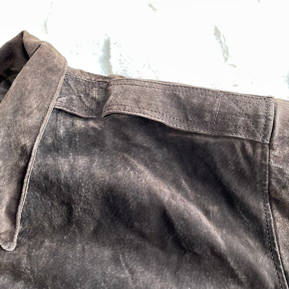 🔥VTG Global Identity G III Suede Bomber Jacket Rusty Brown Moto Utility XXL - Picture 7 of 15